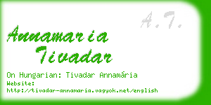 annamaria tivadar business card
